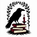 Dark Academia Tote Bag | Raven and Books Gothic Aesthetic Canvas Bag | Bookworm Library Gift | Moody Scholar Vintage Tote