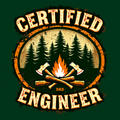 Camping Dad Shirt Funny Certified Campfire Engineer Tee Gift
