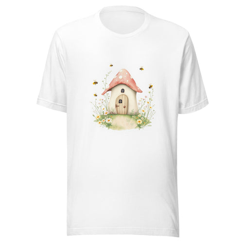 Cottagecore Mushroom T-Shirt | Wildflower Botanical Illustration Tee | Fairycore Gift for Her | Whimsical Forest Aesthetic